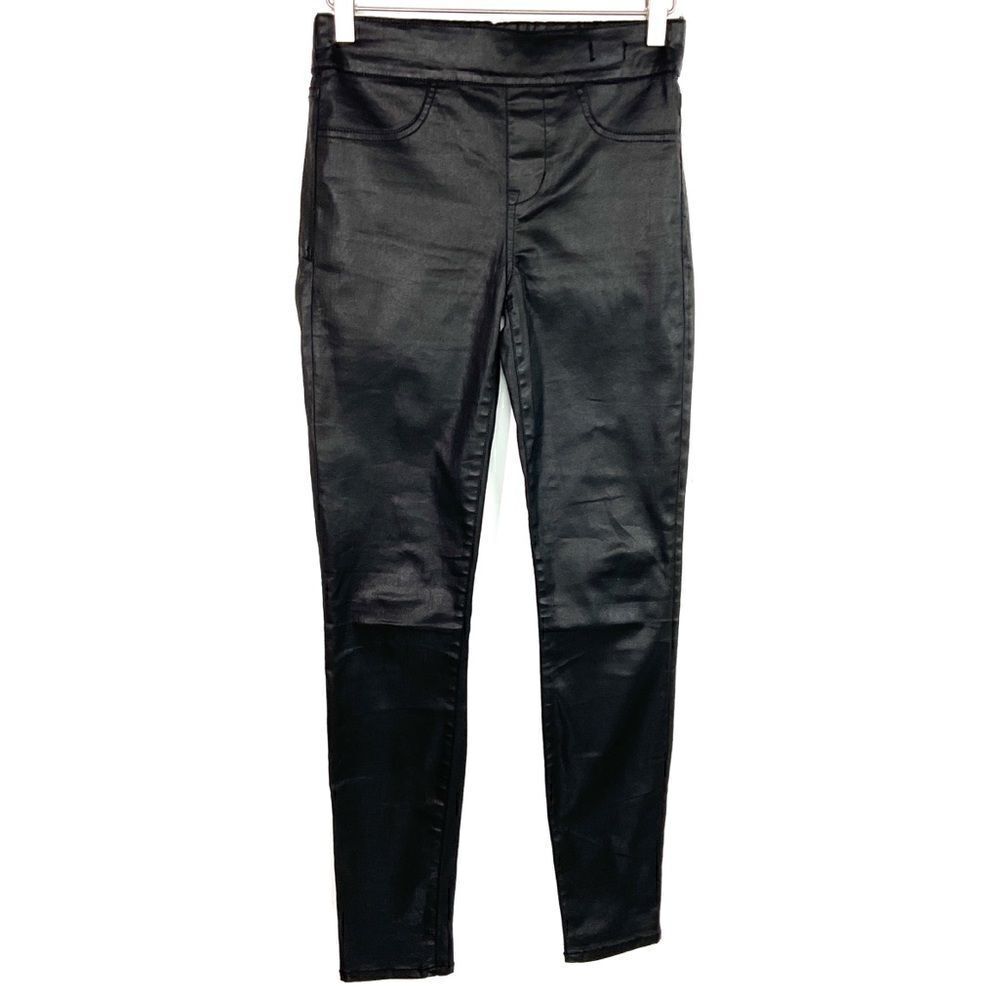 Madewell Black Coated Skinny Skinny Pull On Jeans 25